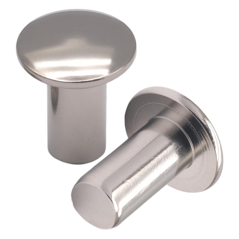 Jersvimc مسامير ألومنيوم 1/4" x 1/2" رأس برازي 120 قطعة ، مسمار صلب للسفن البحرية للمعدن والخشب والبلاستيك - Image 1